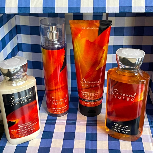 Bath & Body Works Other - 🔥DO THE MATH THIS IS A GREAT DEAL! 🔥BBW SENSUAL AMBER  SET/4 ITEMS, FULL SIZES